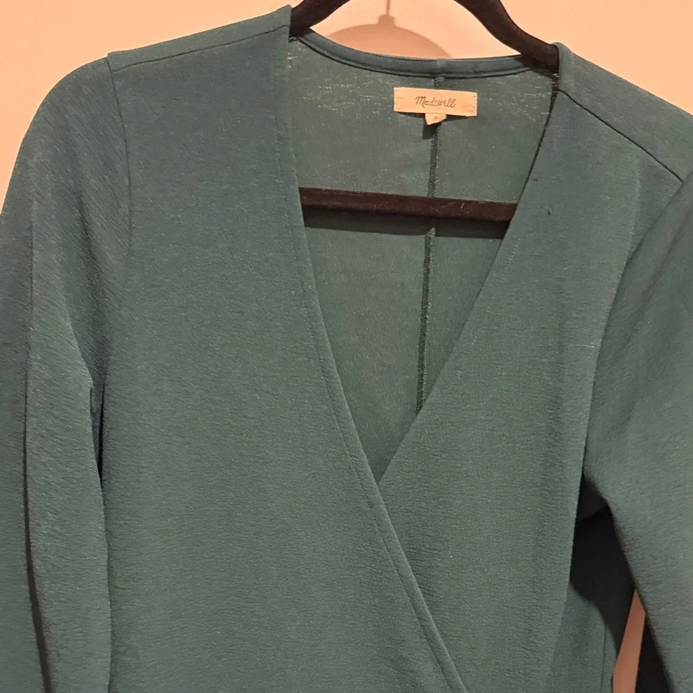 Madewell Emerald Wrap Mini Dress - Picture 5 of 6